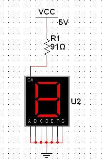 Multisim 10仿真中七段数码管不显示
